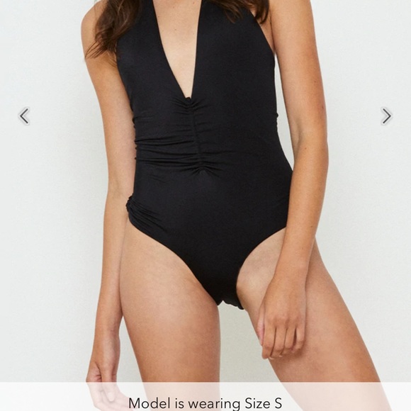 In a Ruche Swimsuit. NWT onepiece swimsuit by we are Haht - Picture 3 of 6